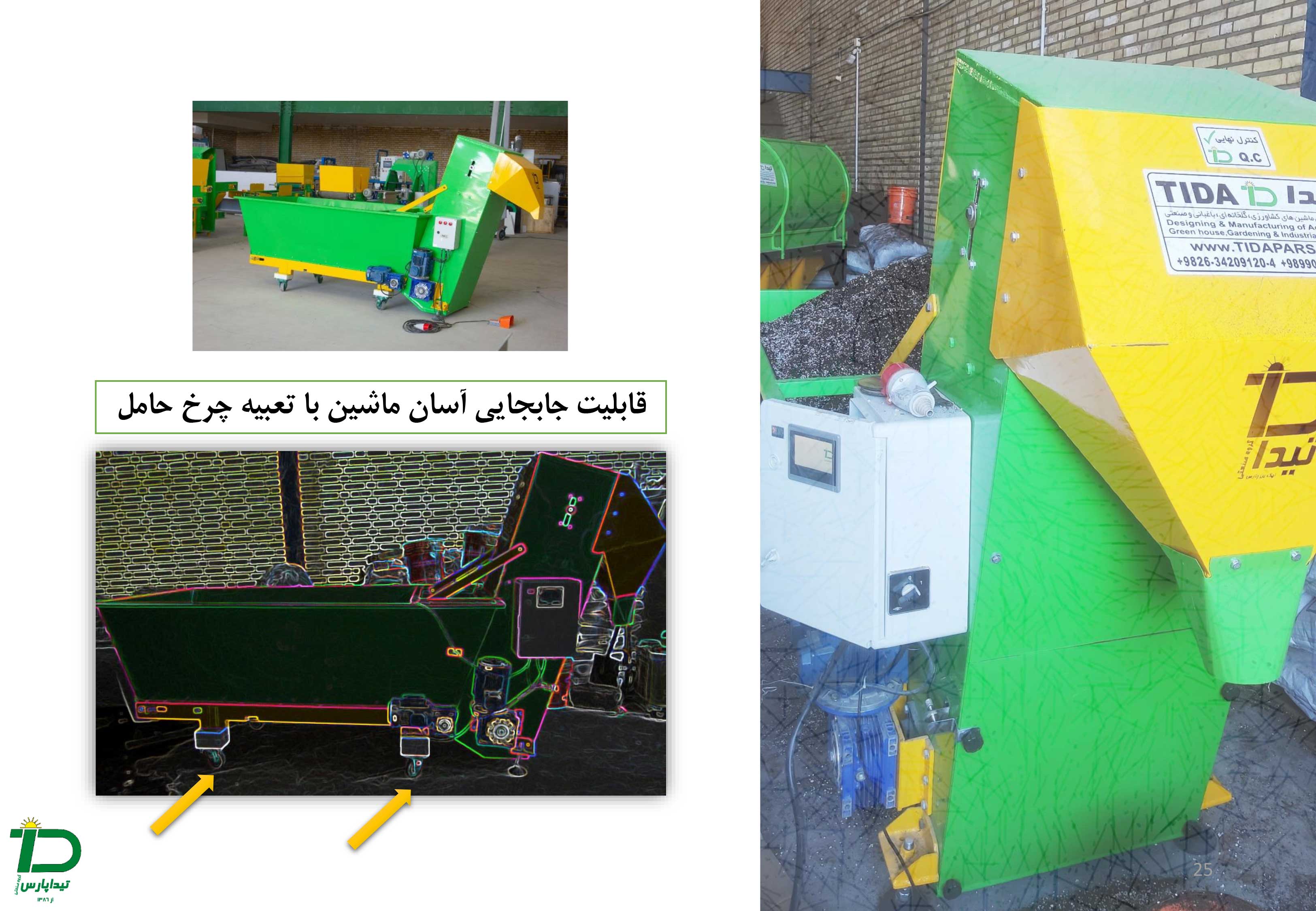 قابلیت جابجایی آسان ماشین با تعبیه چرخ حامل