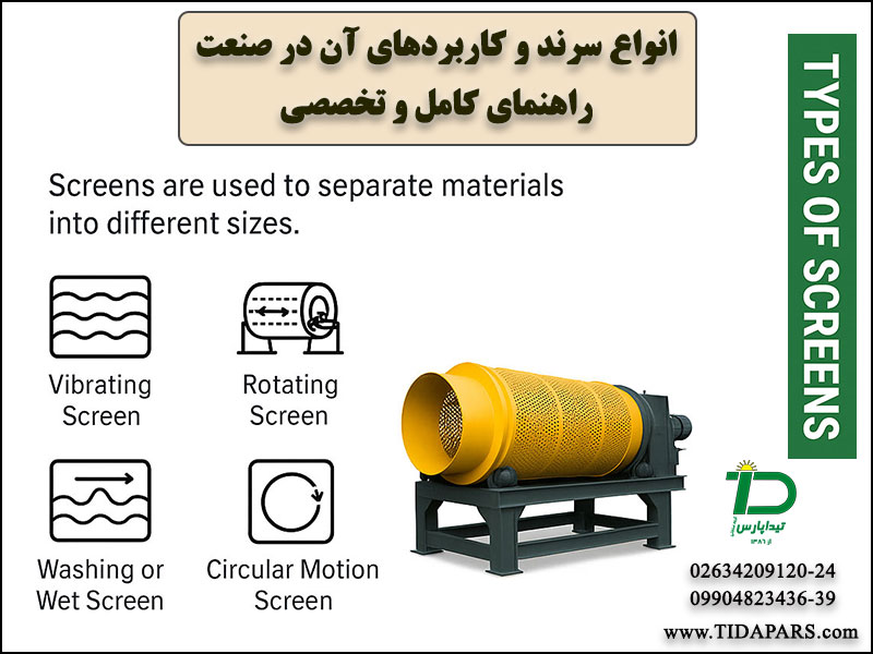 انواع سرند و کاربردهای آن در صنعت راهنمای کامل و تخصصی